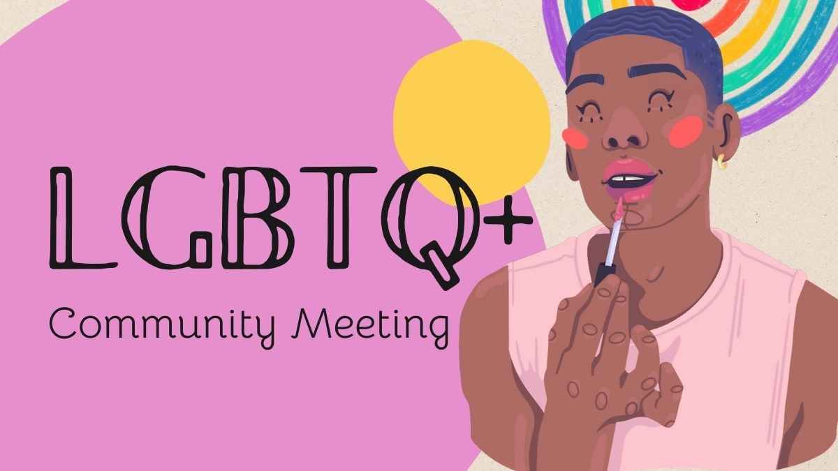Reunião abstrata da comunidade LGBTQ+ - slide 0