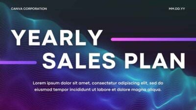 Abstract Neon Yearly Sales Plan