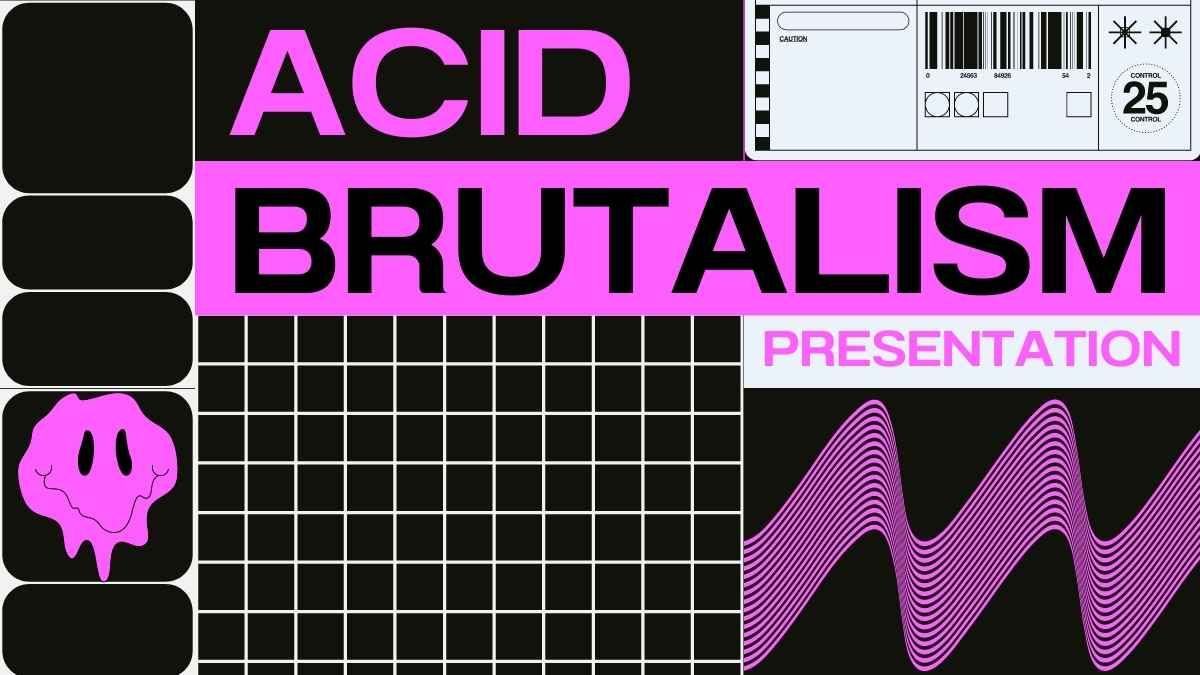 Presentación de marketing estilo brutalismo ácido - diapositiva 0