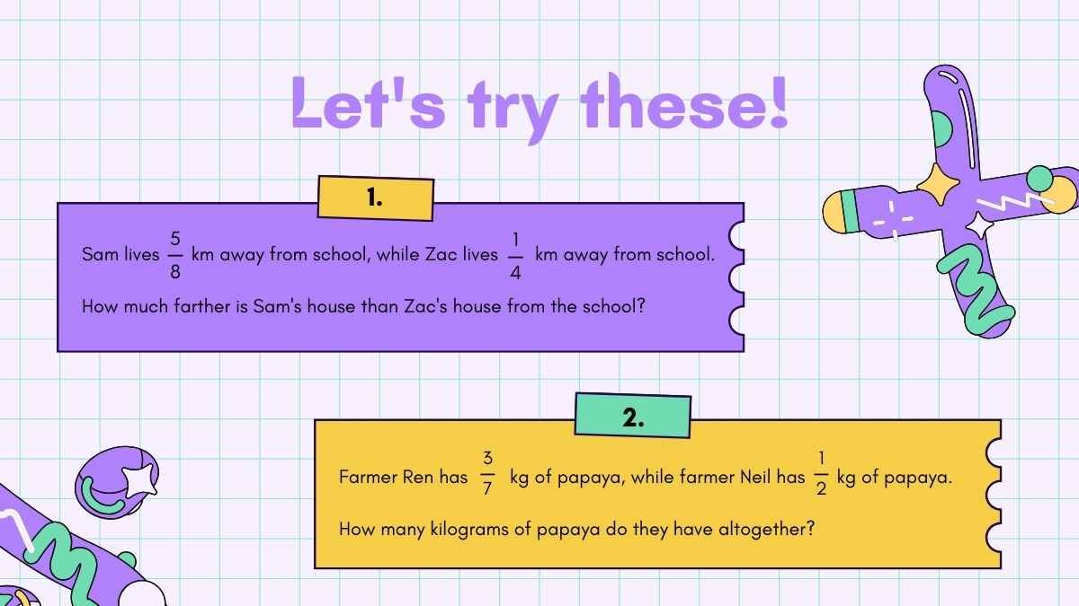 Adding and Subtracting Fractions Lesson for Middle School - slide 10