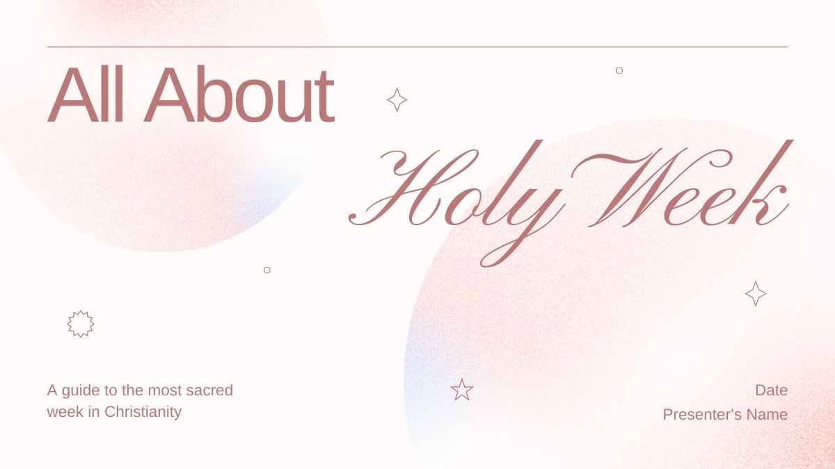 Aesthetic All About Holy Week - slide 1