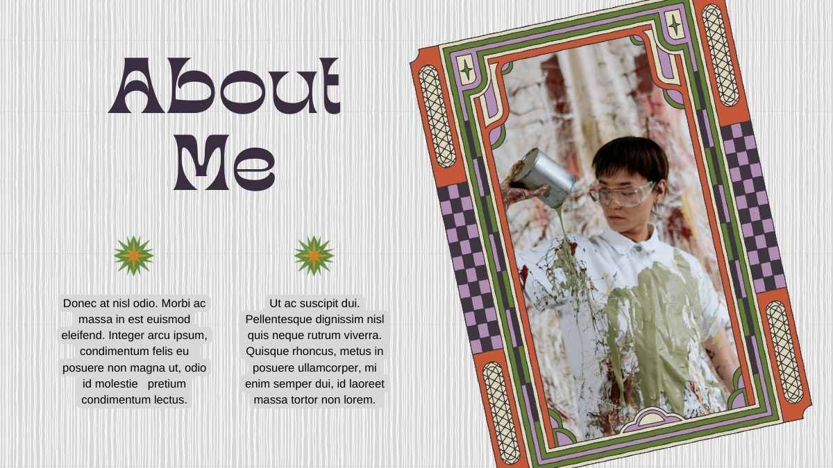 Aesthetic All About Me: Meet the Artist Portfolio - slide 12
