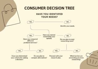 Aesthetic Consumer Decision Tree Infographics