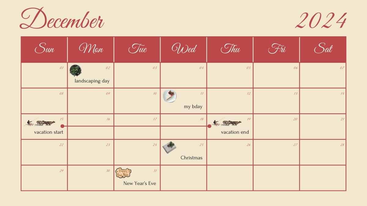 Aesthetic February 2025 Daily Calendar. Free PPT & Google Slides