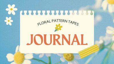 아름다운 꽃무늬 테이프 저널