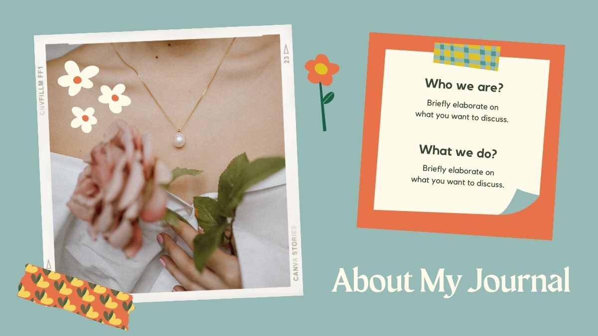 Aesthetic Floral Pattern Tapes Journal Slides - slide 7
