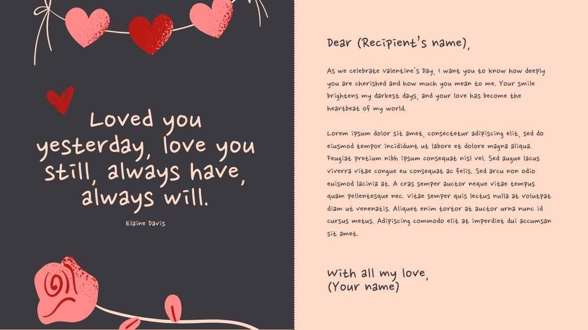 バレンタインデーのための美しいラブレター - slide 12