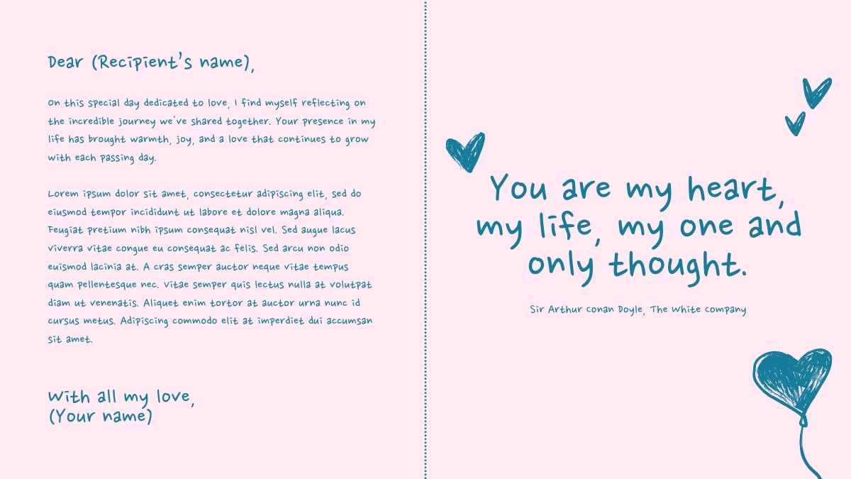 Aesthetic Love Letters for Valentine’s Day Slides - slide 5