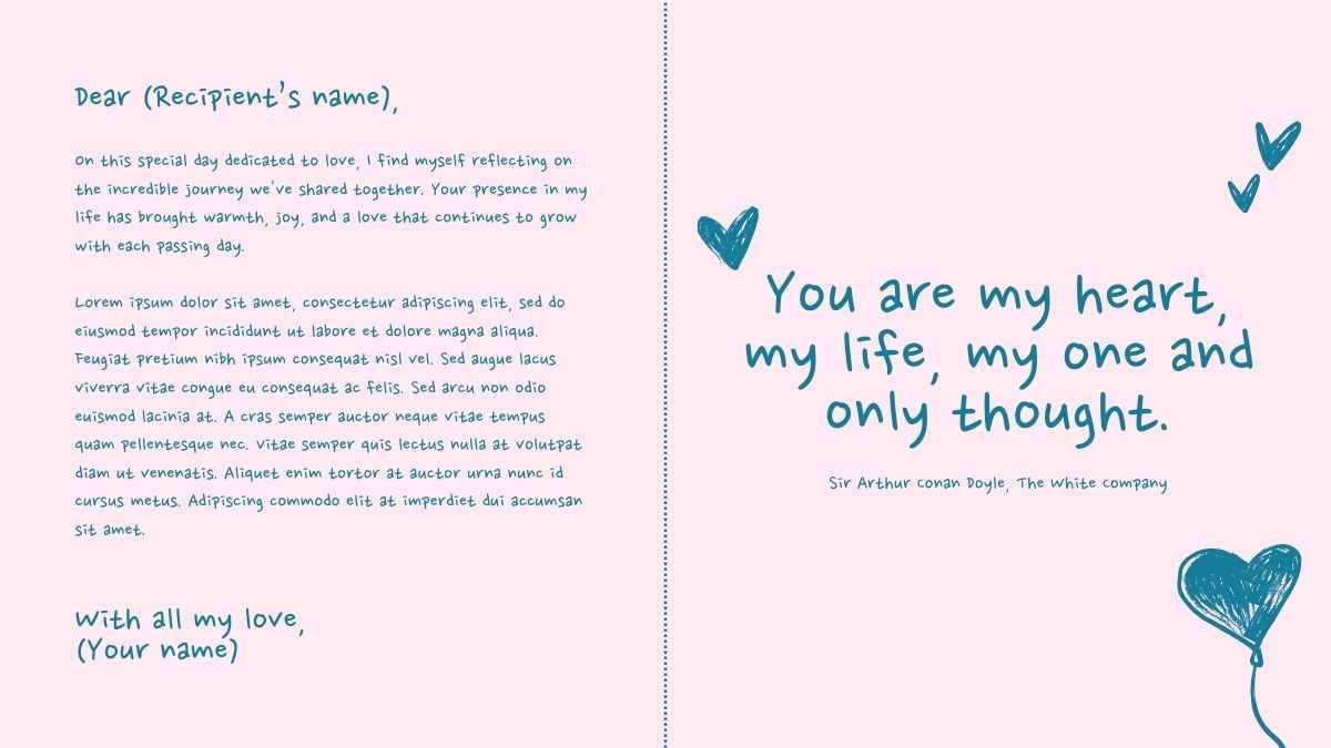 バレンタインデーのための美しいラブレター - slide 4