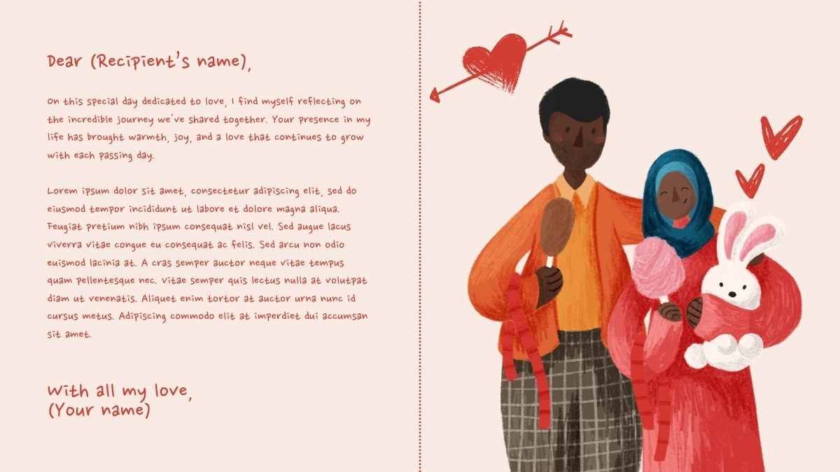 バレンタインデーのための美しいラブレター - slide 8