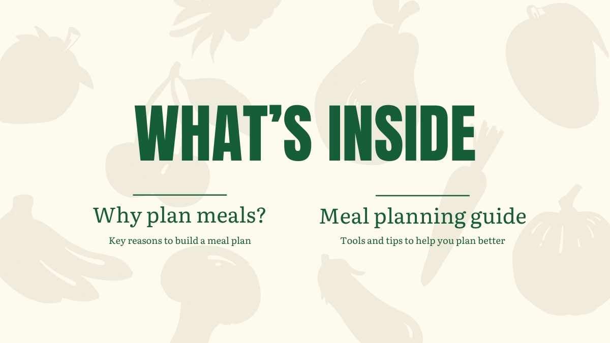 Aesthetic Meal Planning Slides - slide 2