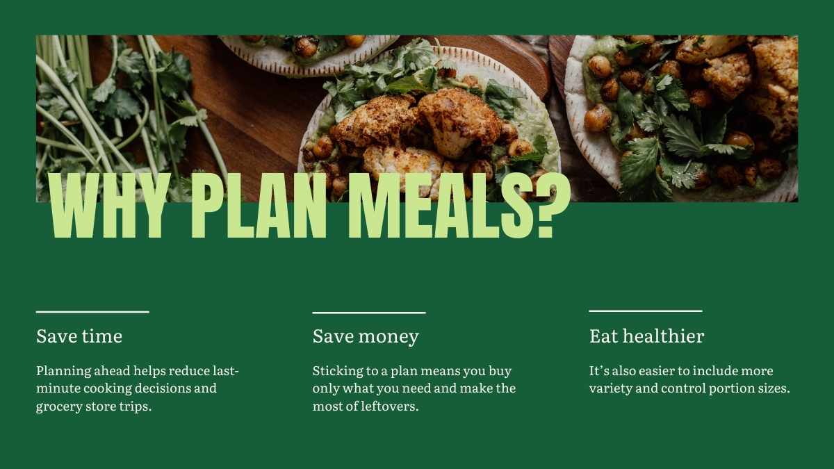 Aesthetic Meal Planning Slides - slide 3