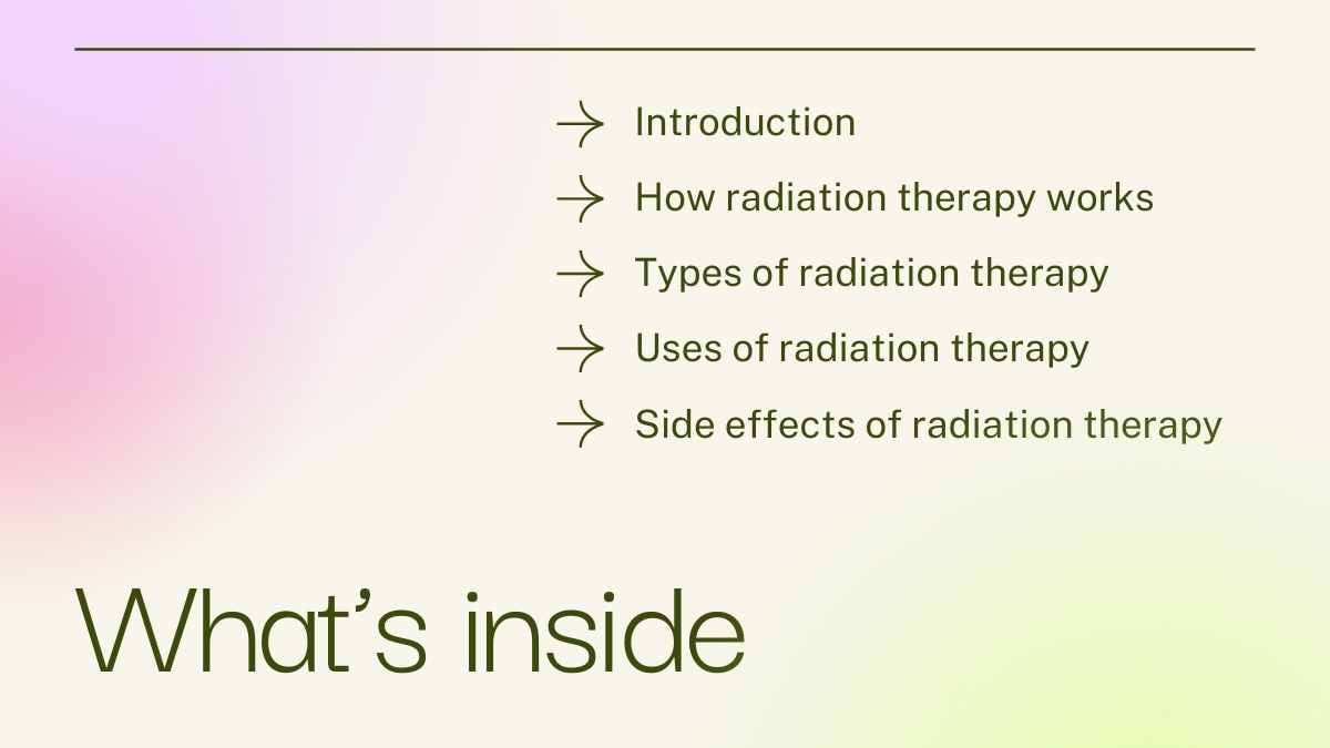 Aesthetic Radiation Therapy Slides - slide 2