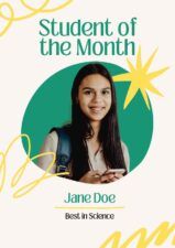 Aesthetic Student of the Month Poster