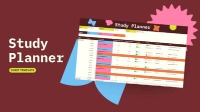 Aesthetic Study Planner Sheet