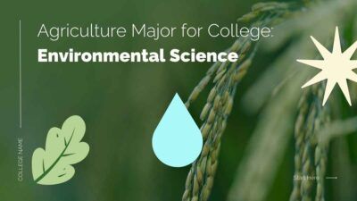 대학에서 농업 전공: 환경 과학