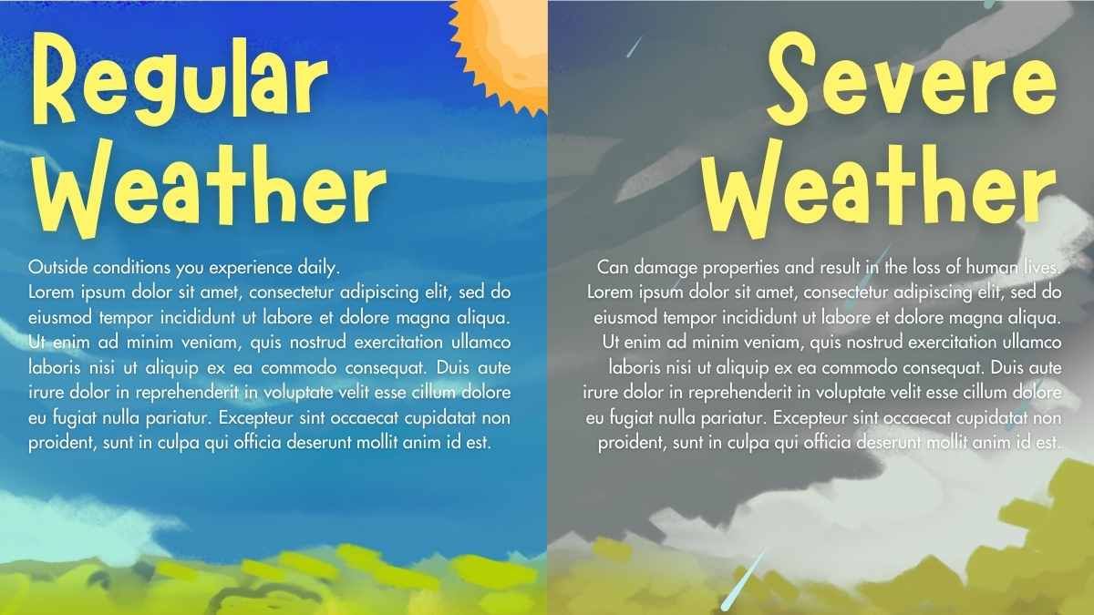 小学校向けの天気に関するすべてのレッスン - slide 13