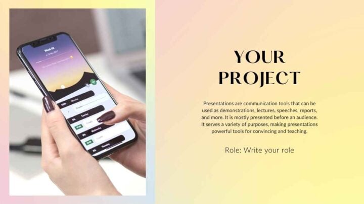 Animated App Pitch Deck Blue and Yellow Illustrative Modern Business ...