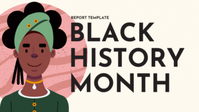 Animated Black History Month Report Template for Elementary Student