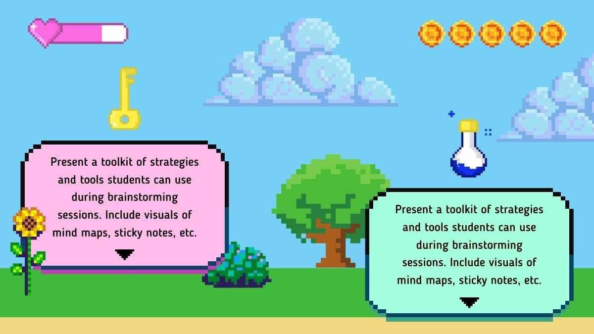 Animated Pixel Brainstorm Presentation - slide 9