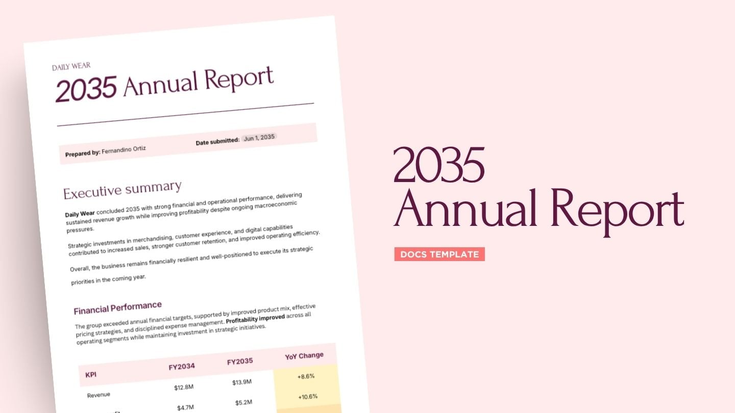 Annual Report Summary Doc - slide 1