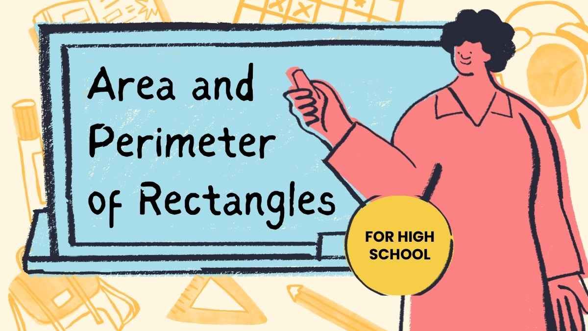 Lição sobre área e perímetro de retângulos para o ensino médio - slide 0