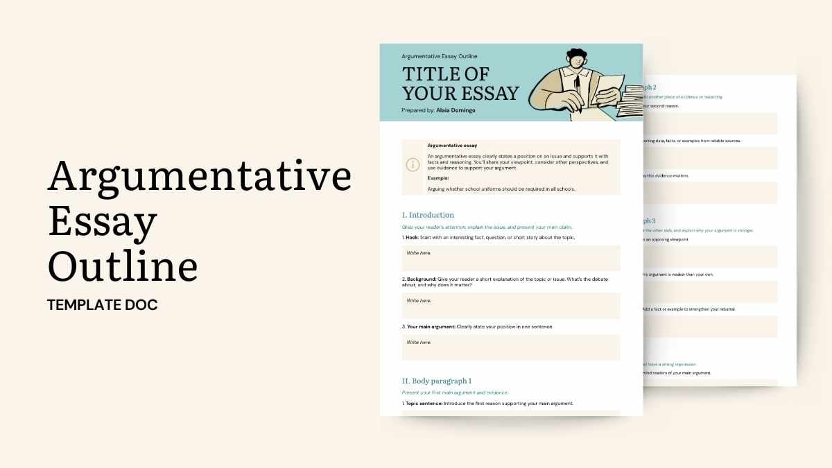 Argumentative Essay Outline Doc - slide 1