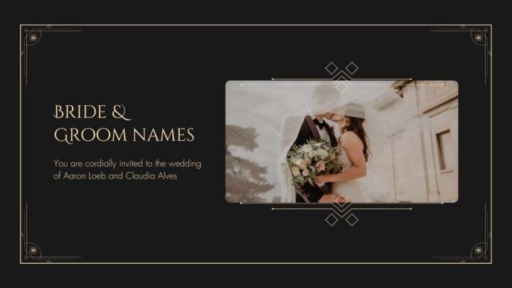 Art Deco Event Planning for Weddings. Free Presentation Template ...