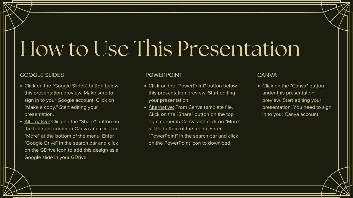 Professional Art Deco Luxury Gala for a Charity Event Slides - slide 2