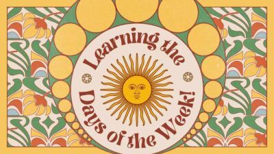 Slides Carnival Google Slides and PowerPoint Template Art Nouveau Floral Learning the Days of the Week! 1