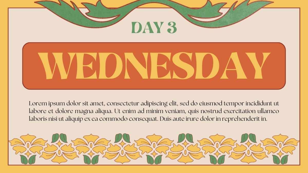 Art Nouveau Floral Learning the Days of the Week! - slide 6