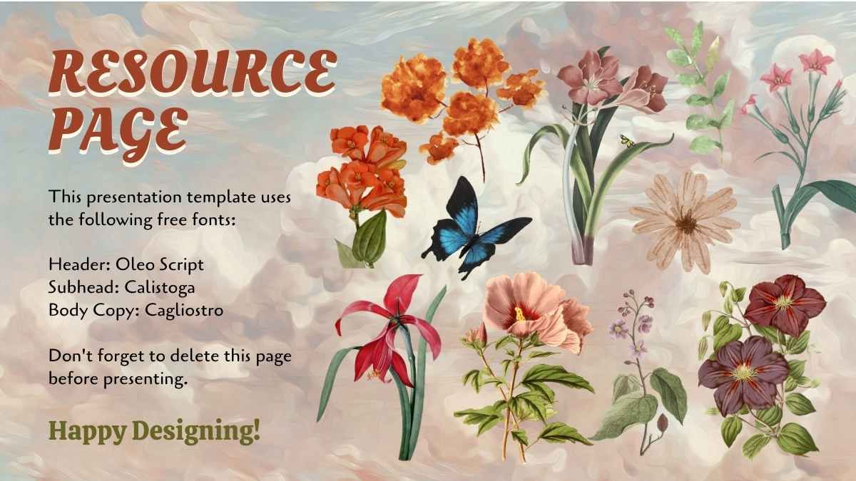Art Nouveau Floral Writing History Thesis - slide 13