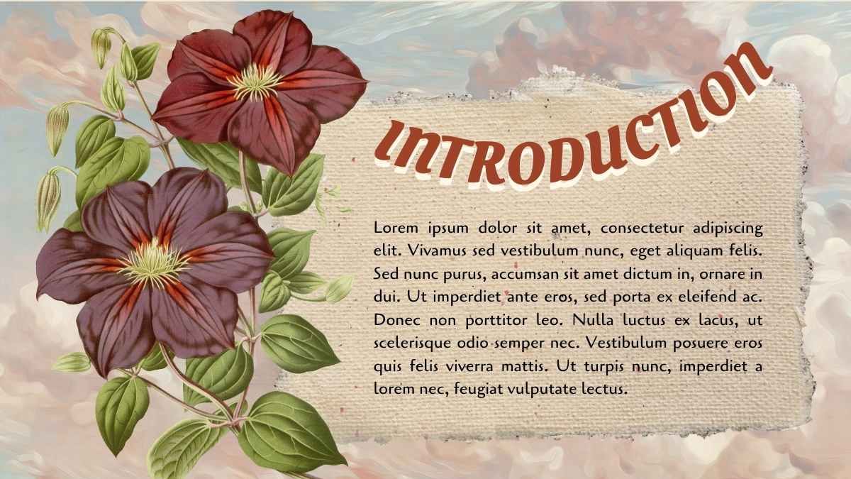 Art Nouveau Floral Writing History Thesis - slide 3