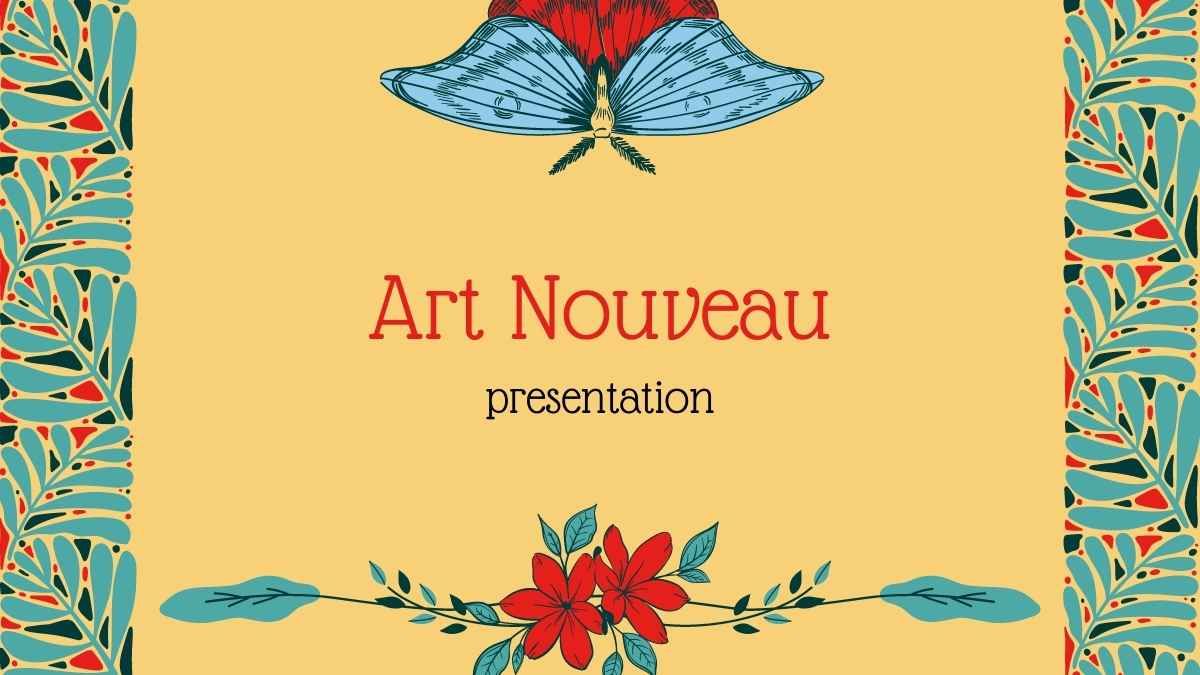 Art Nouveau Style Educational Presentation - diapositiva 0
