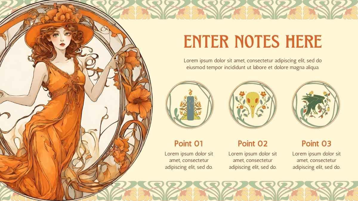 Art Nouveau Style Notes for School - slide 10