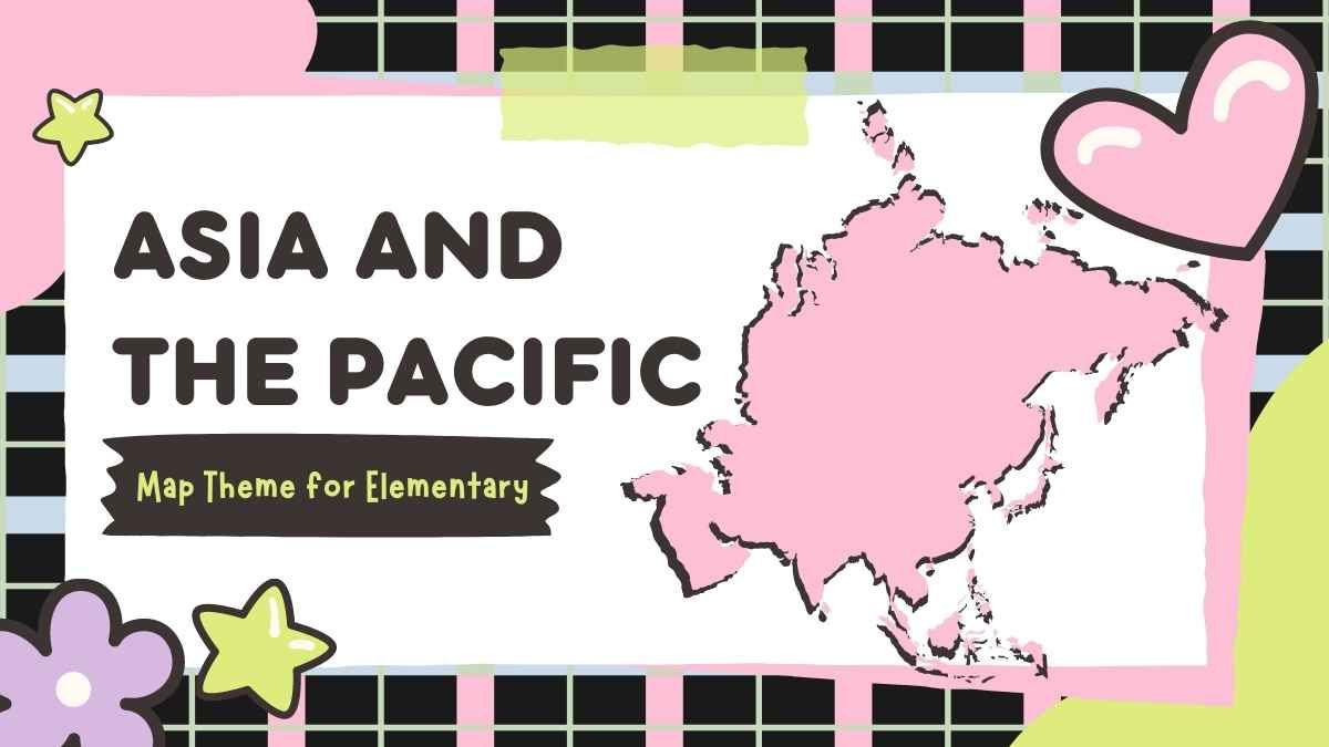 Tema do mapa retrô da Ásia e do Pacífico - slide 0