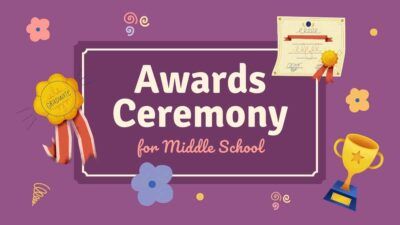 Cerimônia de premiação para a Middle School
