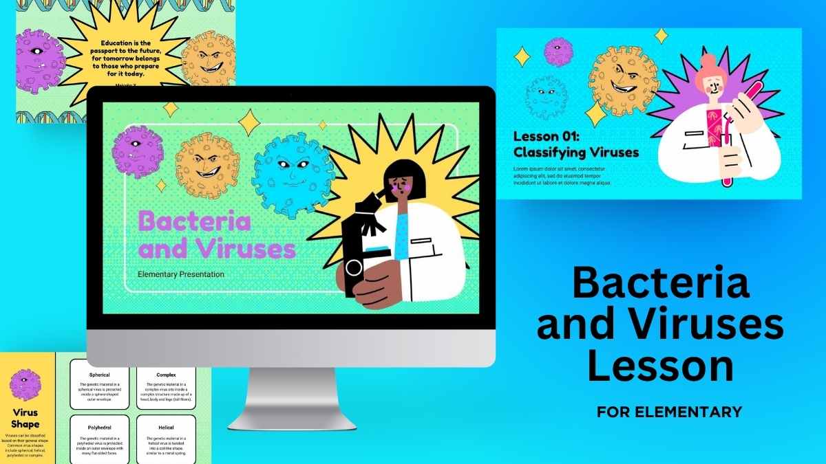 Pelajaran Bakteri dan Virus untuk Siswa Sekolah Dasar - slide 1