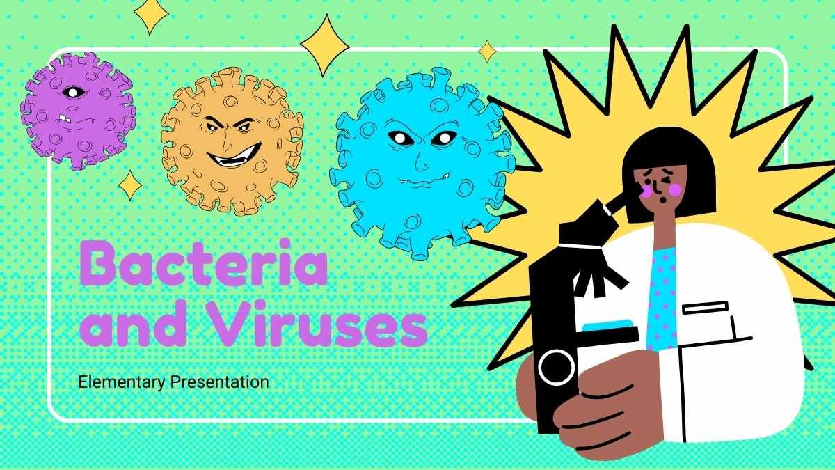 Aula sobre bactérias e vírus para o ensino fundamental - slide 0