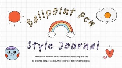 Plantillas de Estilo Diario Blanco con Bolígrafo