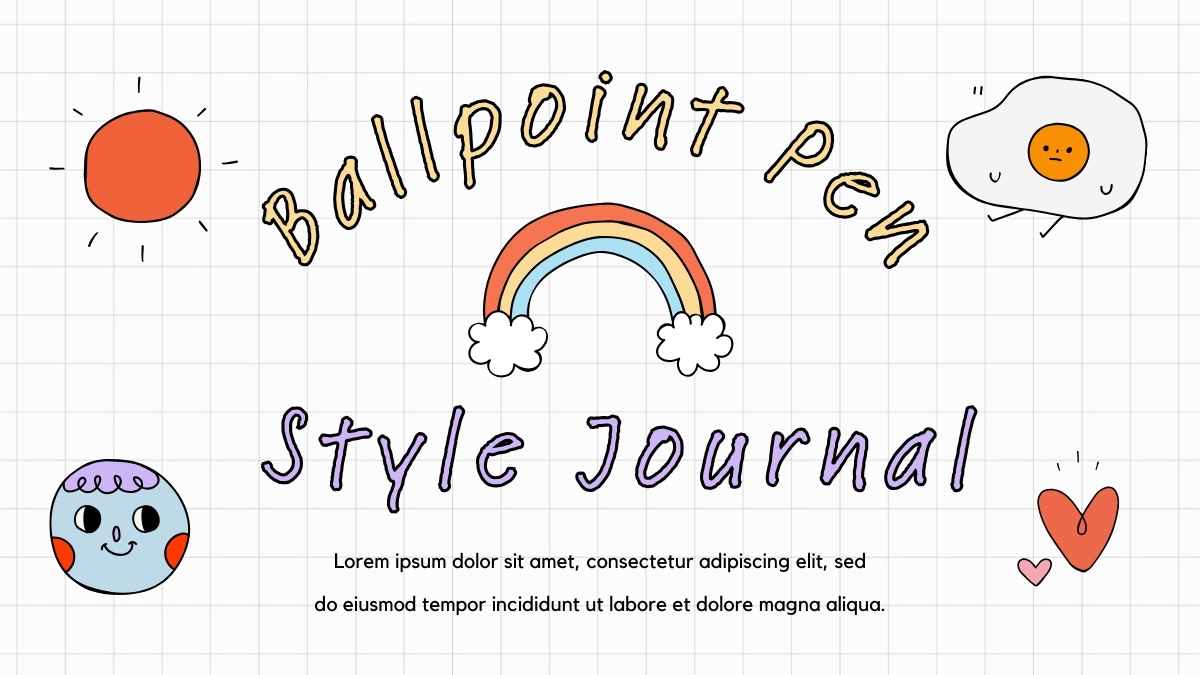 Plantillas de Estilo Diario Blanco con Bolígrafo - diapositiva 1