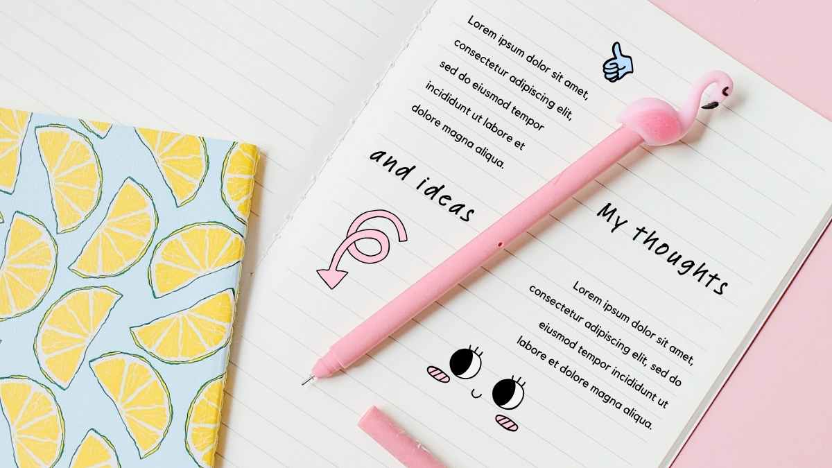 Plantillas de Estilo Diario Blanco con Bolígrafo - diapositiva 10
