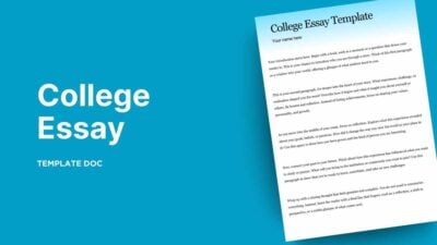 Basic College Essay Template Doc