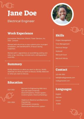Electrical Resume. Free Resume Template — SlidesCarnival