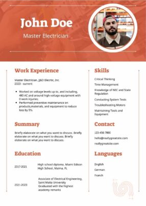 Electrical Resume. Free Resume Template — SlidesCarnival