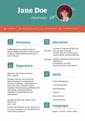 Electrical Resume. Free Resume Template — SlidesCarnival