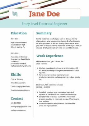 Electrical Resume. Free Resume Template — SlidesCarnival