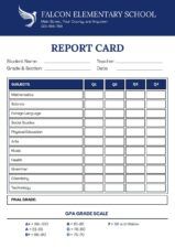 Slides Carnival Google Slides and PowerPoint Template Basic Elementary Report Card 2