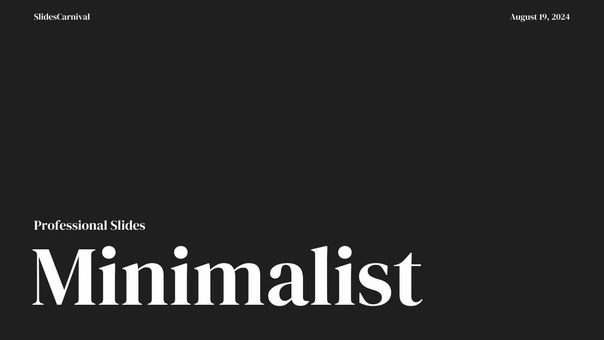 Slide Professional Minimalist Sederhana - slide 1