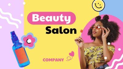 Slides Carnival Google Slides and PowerPoint Template Beauty Salon Company Purple and Orange Business Presentation 1